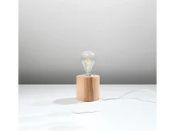 Sale Sollux Lighting Lámparas de escritorio Nalvado escandinavo de madera - 1 fuentes luminosas 3000K - L.10 x A.10 cm - madera natural Color natural claro