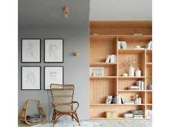 Sale Sollux Lighting Lámparas de escritorio Nalvado escandinavo de madera - 1 fuentes luminosas 3000K - L.10 x A.10 cm - madera natural Color natural claro