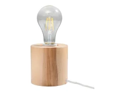 Sale Sollux Lighting Lámparas de escritorio Nalvado escandinavo de madera - 1 fuentes luminosas 3000K - L.10 x A.10 cm - madera natural Color natural claro