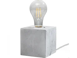 Sollux Lighting Lámpara De Mesa-Lámparas de escritorio Zxina industrial de concreto - 1 fuentes luminosas 4000K - L.10 x A.10 cm - Gris