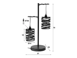 Discount Kawola Lámparas de mesa - metal - ALMAS Negro