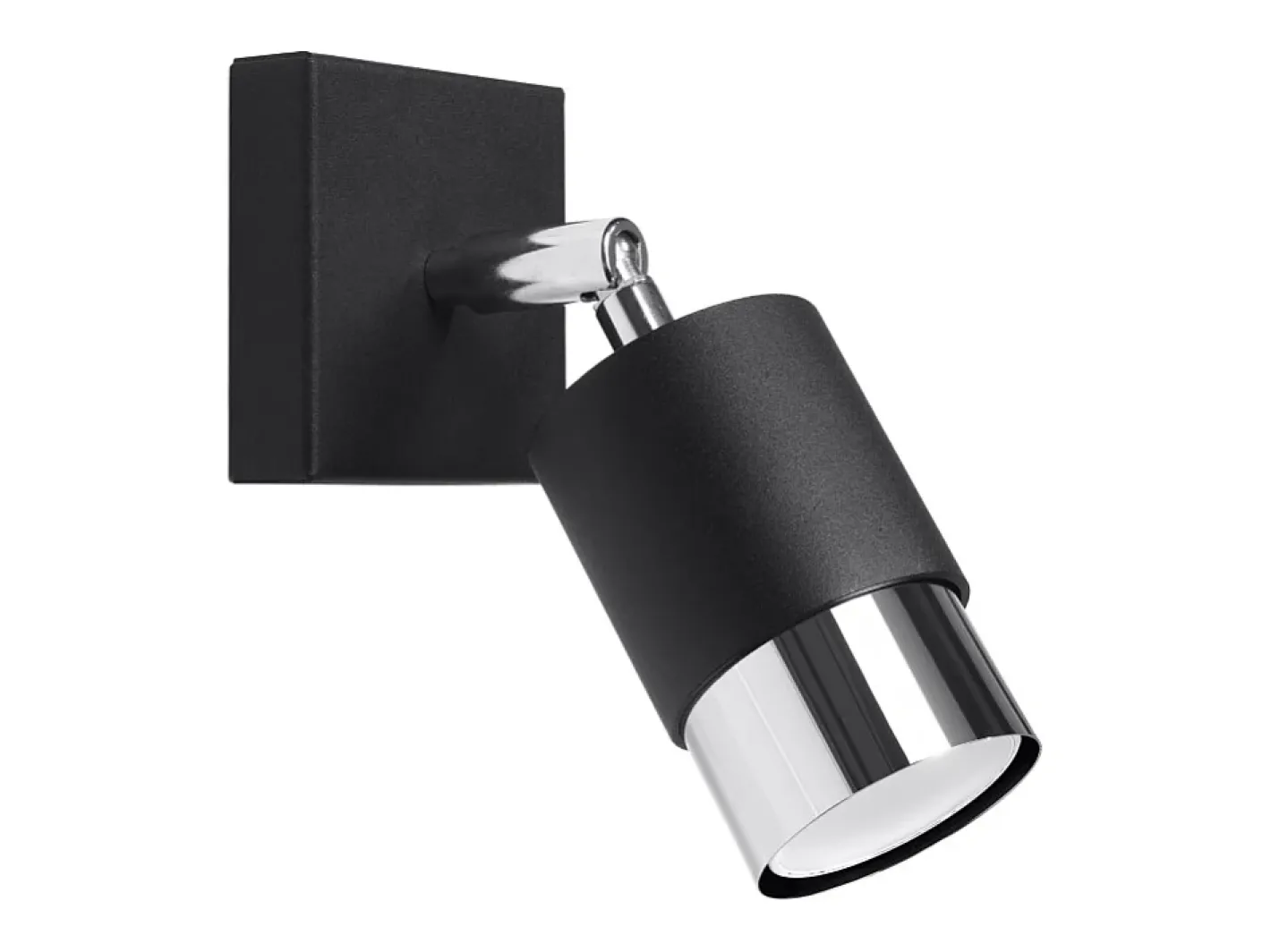 Discount Sollux Lighting Lámparas de pared Alvor moderno de acero - 1 fuentes luminosas 3000K - L.8 x A.16 cm - /cromo Negro