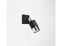Discount Sollux Lighting Lámparas de pared Alvor moderno de acero - 1 fuentes luminosas 3000K - L.8 x A.16 cm - /cromo Negro