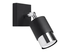 Sollux Lighting Lámparas de pared Alvor moderno de acero - 1 fuentes luminosas 4000K - L.8 x A.16 cm - /cromo Negro