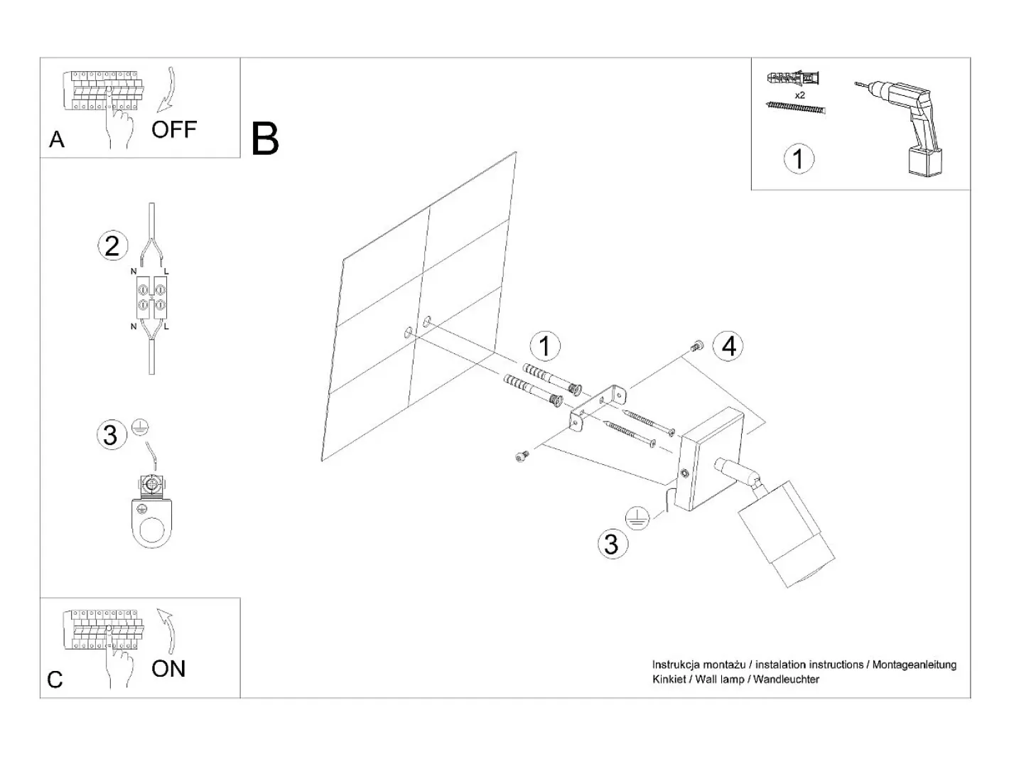 Sollux Lighting Lámparas de pared Alvor moderno de acero - 1 fuentes luminosas 4000K - L.8 x A.16 cm - /cromo Negro