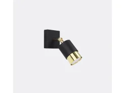 Sollux Lighting Lámparas de pared Alvor moderno de acero - 1 fuentes luminosas 3000K - L.8 x A.16 cm - oro Negro Best