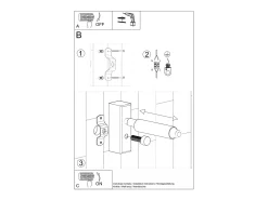 Sollux Lighting Aplique Para Pared-Lámparas de pared Astix moderno de aluminio - 1 fuentes luminosas 4000K - L.3 x A.20 cm - Negro