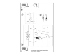 Sollux Lighting Aplique Para Pared-Lámparas de pared Astix moderno de aluminio - 1 fuentes luminosas 4000K - L.3 x A.20 cm - Negro