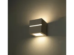 Sollux Lighting Aplique Para Pared-Lámparas de pared Astra line moderno de cerámica - 1 fuentes luminosas 4000K - L.14 x A.14 cm - Blanco