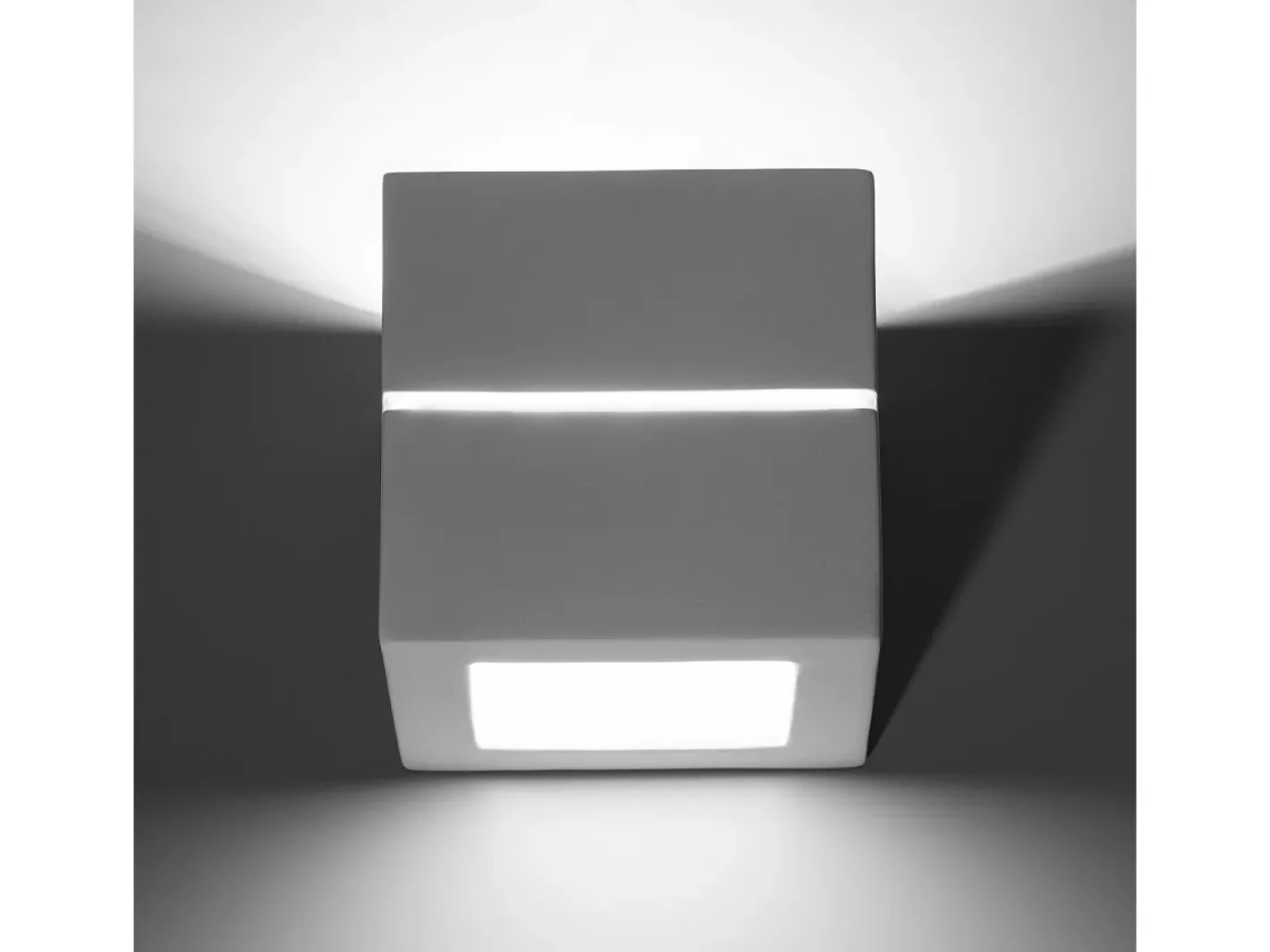 Sale Sollux Lighting Lámparas de pared Astra line moderno de cerámica - 1 fuentes luminosas 3000K - L.14 x A.14 cm - Blanco