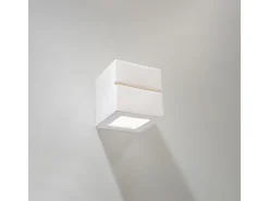 Sale Sollux Lighting Lámparas de pared Astra line moderno de cerámica - 1 fuentes luminosas 3000K - L.14 x A.14 cm - Blanco