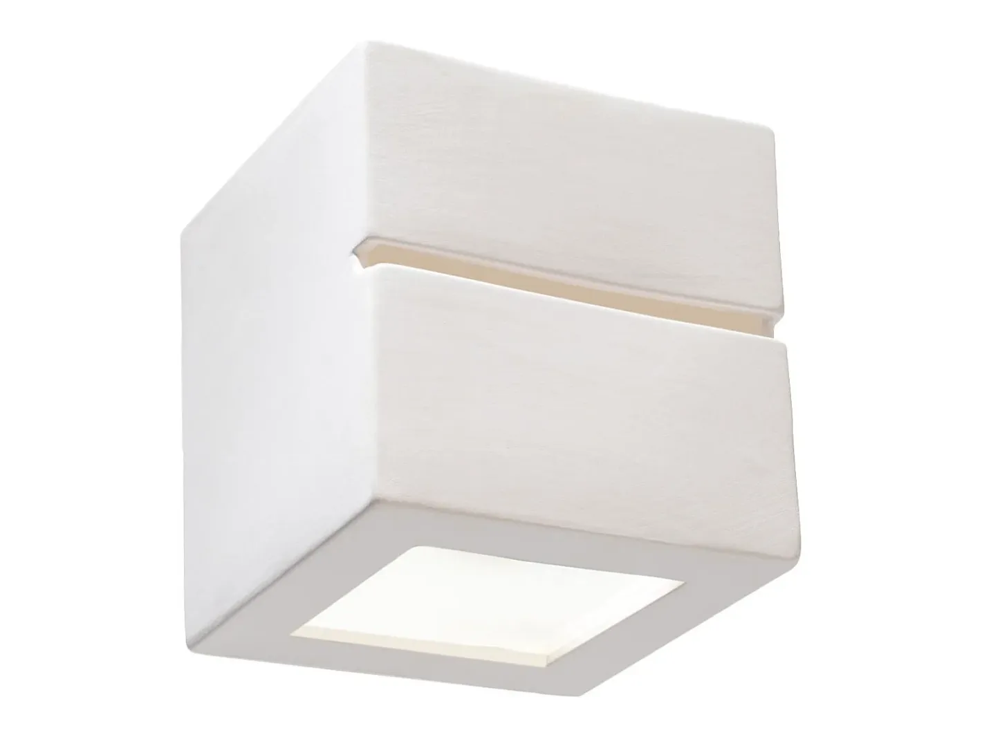 Sale Sollux Lighting Lámparas de pared Astra line moderno de cerámica - 1 fuentes luminosas 3000K - L.14 x A.14 cm - Blanco