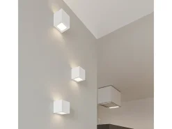 Sollux Lighting Aplique Para Pared-Lámparas de pared Astra moderno de cerámica/vidrio - 1 fuentes luminosas 4000K - L.14 x A.14 cm - Blanco
