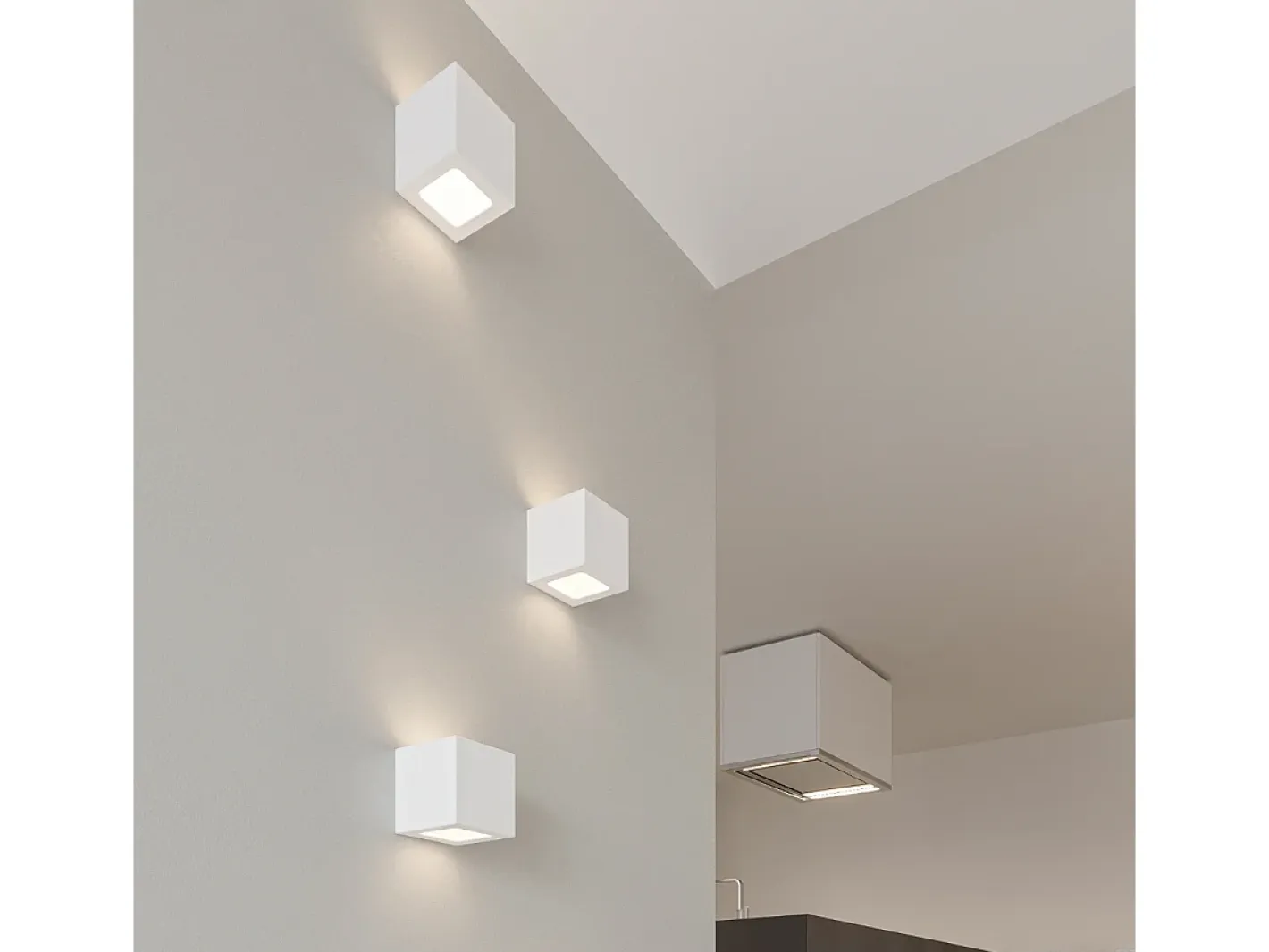 Sollux Lighting Aplique Para Pared-Lámparas de pared Astra moderno de cerámica/vidrio - 1 fuentes luminosas 4000K - L.14 x A.14 cm - Blanco