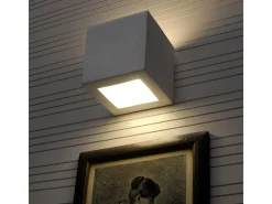 Sollux Lighting Aplique Para Pared-Lámparas de pared Astra moderno de cerámica/vidrio - 1 fuentes luminosas 4000K - L.14 x A.14 cm - Blanco