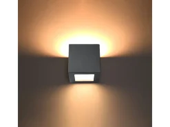 Sollux Lighting Lámparas de pared Astra moderno de cerámica/vidrio - 1 fuentes luminosas 4000K - L.14 x A.14 cm - Gris Clearance