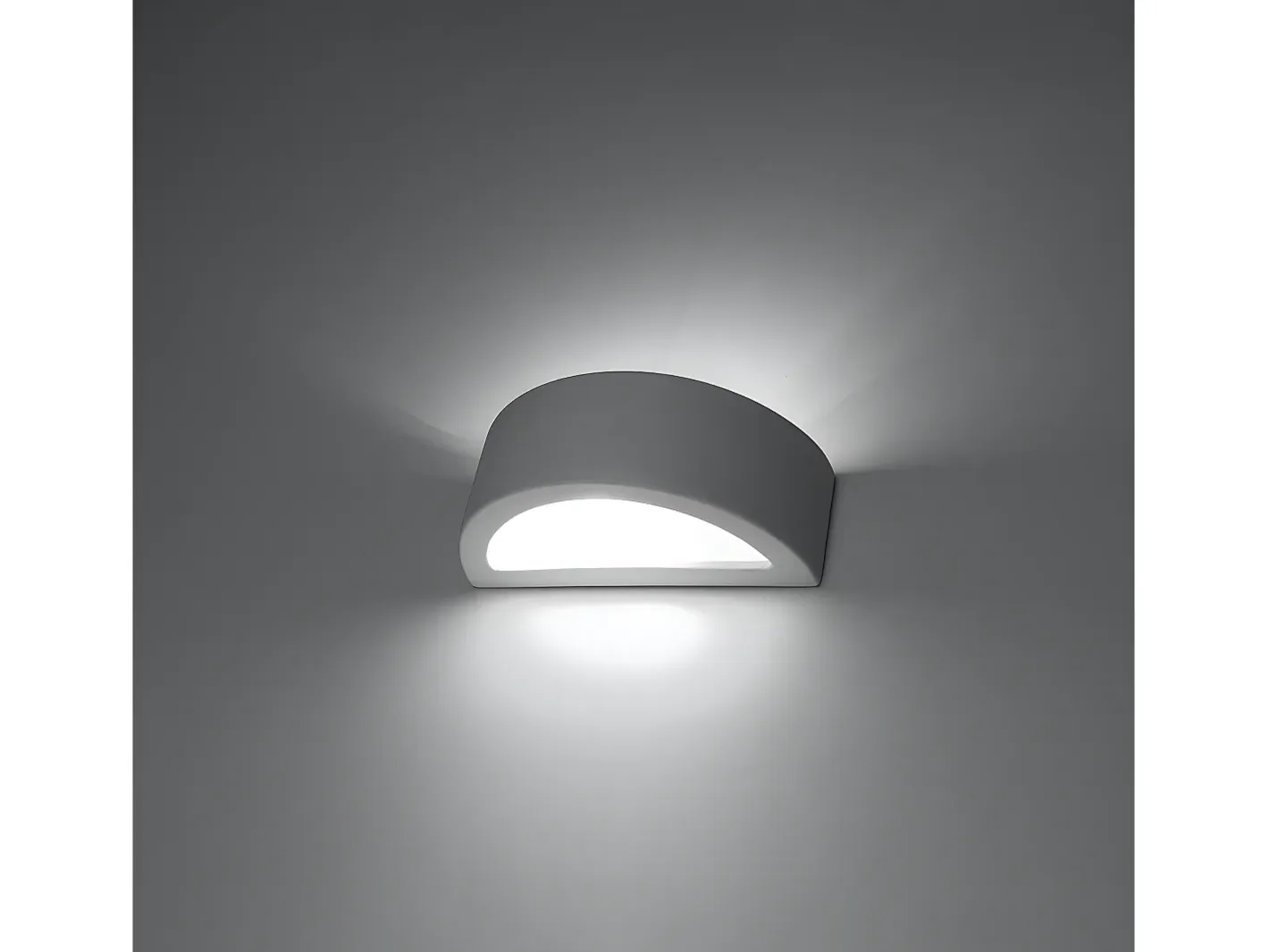 Sollux Lighting Aplique Para Pared-Lámparas De Pared Atena Moderno De Cerámica - 1 Fuentes Luminosas - L.20 X A.10 Cm - Blanco