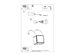 Online Sollux Lighting Lámparas de pared Beais moderno de cerámica - 1 fuentes luminosas 4000K - L.14 x A.14 cm - Blanco