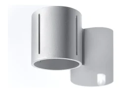 Sollux Lighting Lámparas de pared Brich moderno de aluminio - 1 fuentes luminosas 3000K - L.10 x A.10 cm - Gris Sale