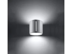 Sollux Lighting Lámparas de pared Brich moderno de aluminio - 1 fuentes luminosas 4000K - L.10 x A.10 cm - Blanco Hot