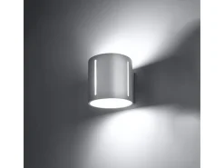 Sollux Lighting Lámparas de pared Brich moderno de aluminio - 1 fuentes luminosas 3000K - L.10 x A.10 cm - Blanco Outlet