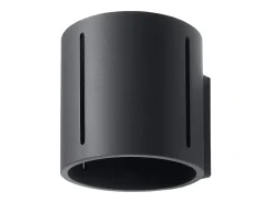 Hot Sollux Lighting Lámparas de pared Brich moderno de aluminio - 1 fuentes luminosas 3000K - L.10 x A.10 cm - Negro