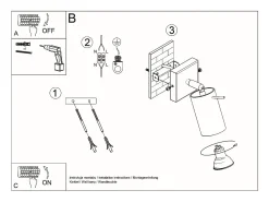 Sollux Lighting Lámparas de pared Briix moderno de acero - 1 fuentes luminosas 3000K - L.8 x A.8 cm - Gris New