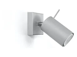 Sollux Lighting Lámparas de pared Briix moderno de acero - 1 fuentes luminosas 3000K - L.8 x A.8 cm - Gris New
