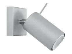 Sollux Lighting Aplique Para Pared-Lámparas de pared Briix moderno de acero - 1 fuentes luminosas 4000K - L.8 x A.8 cm - Gris