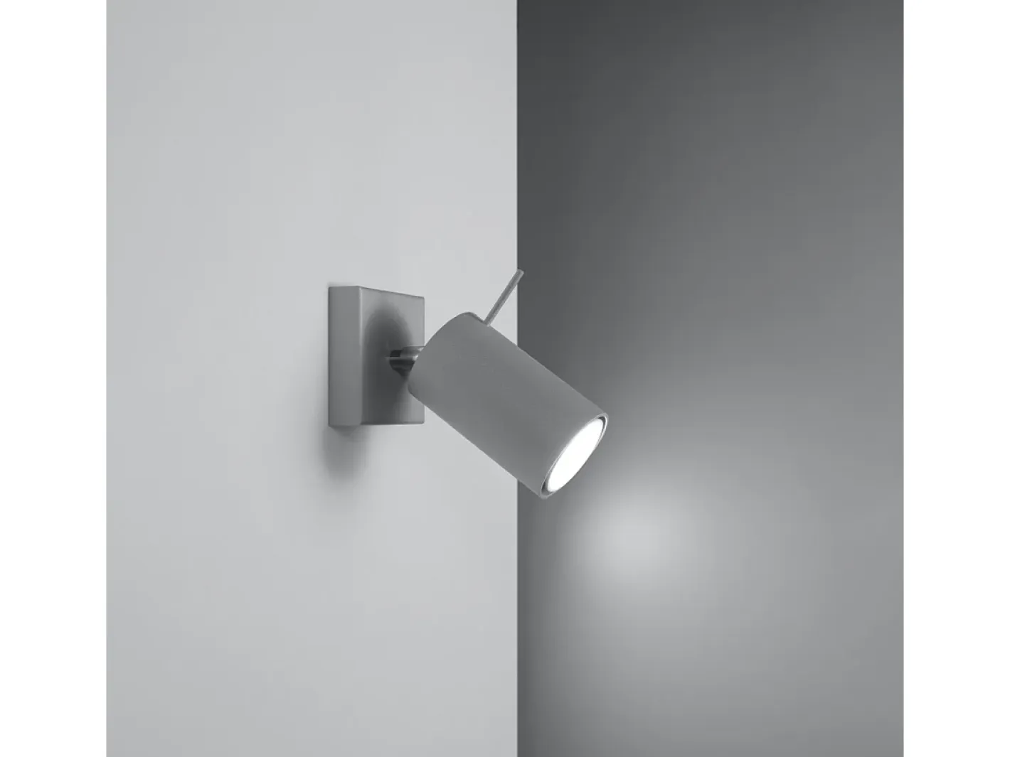 Sollux Lighting Aplique Para Pared-Lámparas de pared Briix moderno de acero - 1 fuentes luminosas 4000K - L.8 x A.8 cm - Gris