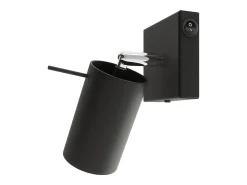 Sollux Lighting Lámparas de pared Briix moderno de acero - 1 fuentes luminosas 4000K - L.8 x A.16 cm - Negro Outlet