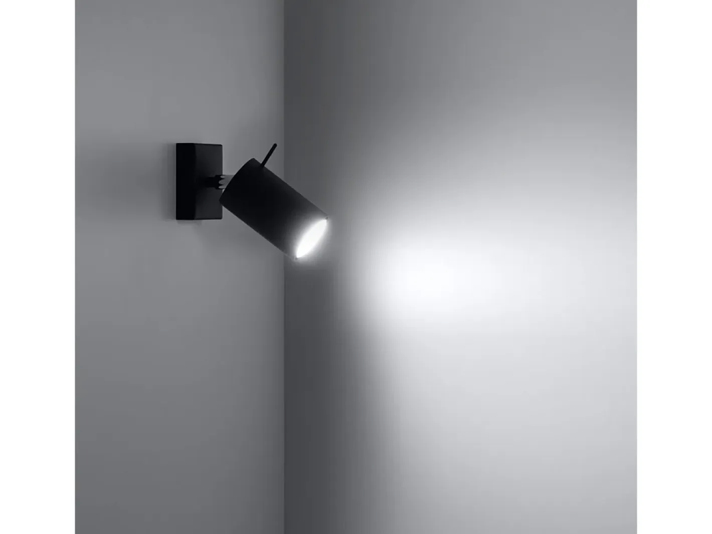 Sollux Lighting Lámparas de pared Briix moderno de acero - 1 fuentes luminosas 4000K - L.8 x A.16 cm - Negro Outlet