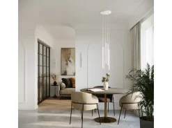 Sollux Lighting Aplique Para Pared-Lámparas de pared Brill moderno de acero - 2 fuentes luminosas 3000K - L.2,5 x A.50 cm - Blanco