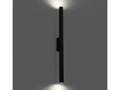 Sollux Lighting Aplique Para Pared-Lámparas de pared Brill moderno de acero - 2 fuentes luminosas 4000K - L.2,5 x A.50 cm - Negro