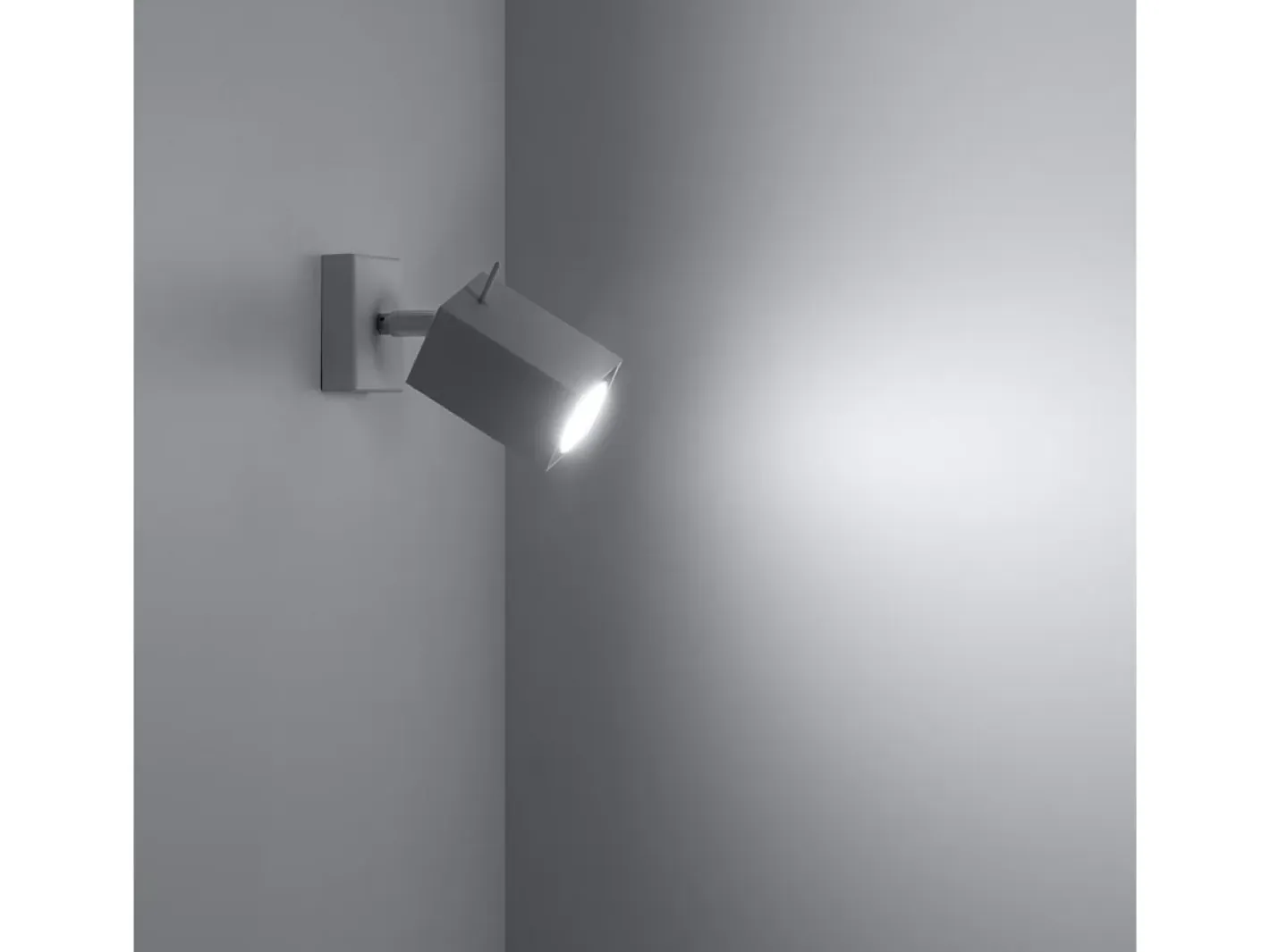 Sollux Lighting Lámparas de pared Briow moderno de acero - 1 fuentes luminosas 4000K - L.8 x A.8 cm - Blanco