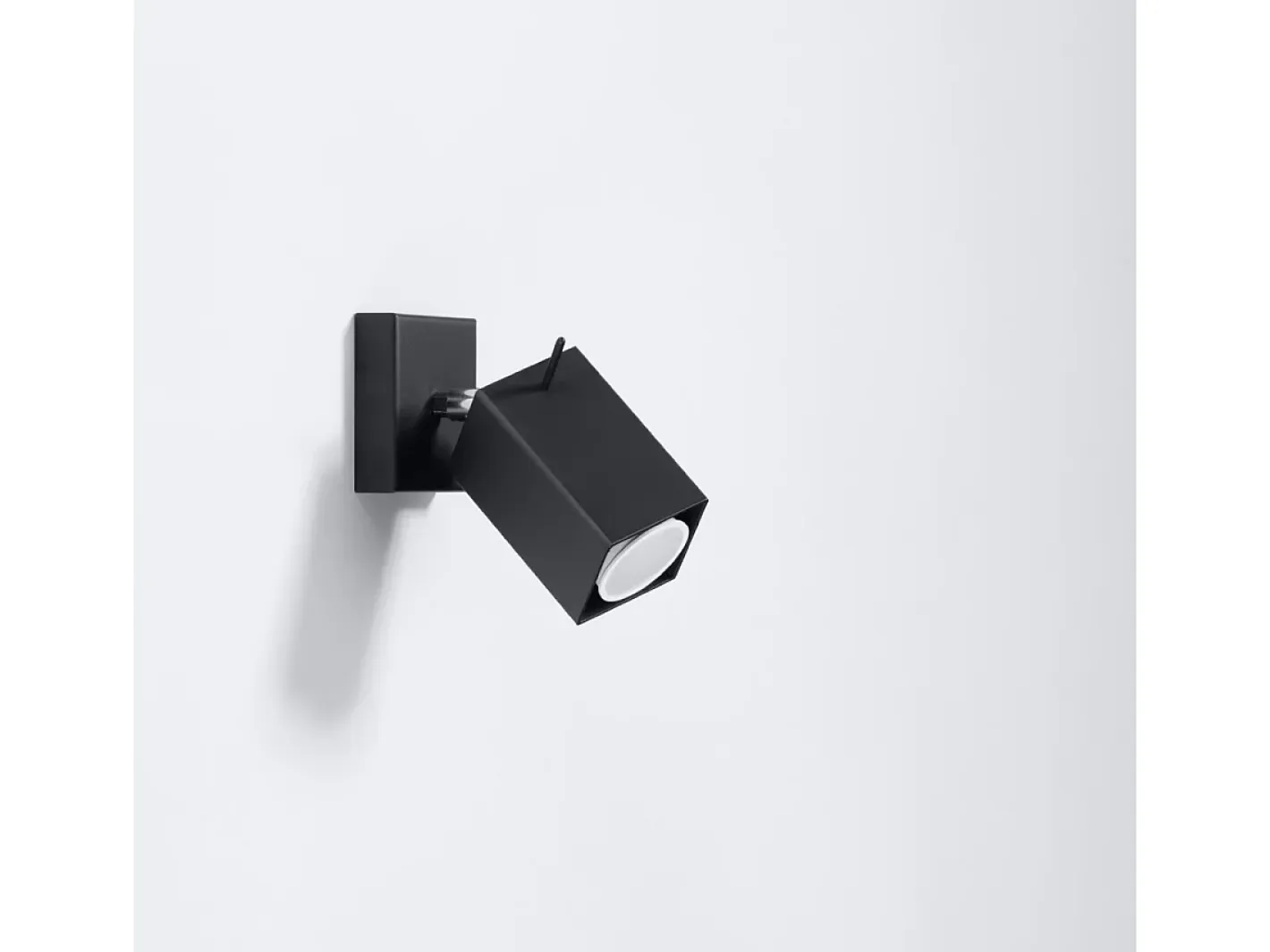 Sollux Lighting Aplique Para Pared-Lámparas de pared Briow moderno de acero - 1 fuentes luminosas 3000K - L.8 x A.8 cm - Negro
