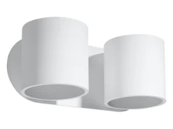 Sollux Lighting Lámparas de pared Celeris moderno de aluminio - 2 fuentes luminosas 3000K - L.26 x A.10 cm - Blanco Hot
