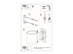Sollux Lighting Lámparas de pared Celeris moderno de aluminio - 1 fuentes luminosas 3000K - L.10 x A.10 cm - Blanco New