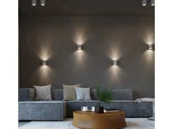 Sollux Lighting Lámparas de pared Celeris industrial de concreto - 1 fuentes luminosas 4000K - L.10 x A.10 cm - Gris