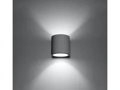 Sollux Lighting Lámparas de pared Celeris industrial de concreto - 1 fuentes luminosas 4000K - L.10 x A.10 cm - Gris