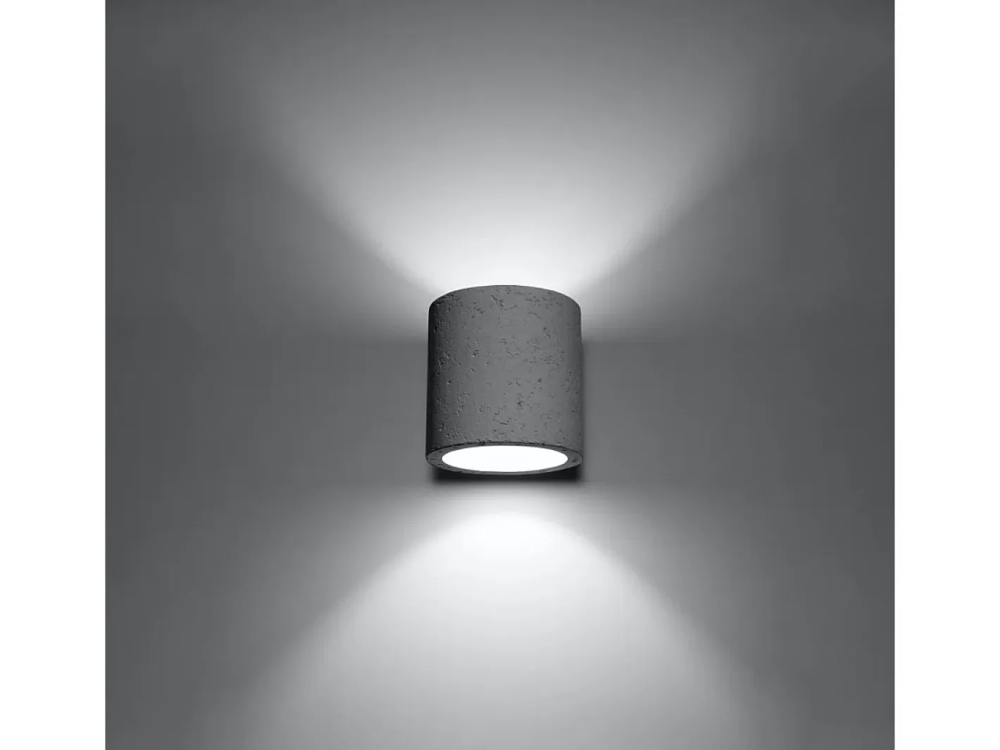 Sollux Lighting Lámparas de pared Celeris industrial de concreto - 1 fuentes luminosas 4000K - L.10 x A.10 cm - Gris