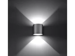 Online Sollux Lighting Lámparas de pared Celeris moderno de aluminio - 1 fuentes luminosas 4000K - L.10 x A.10 cm - Gris