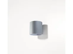 Sollux Lighting Aplique Para Pared-Lámparas de pared Celeris moderno de aluminio - 1 fuentes luminosas 3000K - L.10 x A.10 cm - Gris