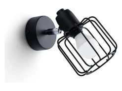 Discount Sollux Lighting Lámparas de pared Celubi moderno de acero - 1 fuentes luminosas 3000K - L.14 x A.18 cm - Negro