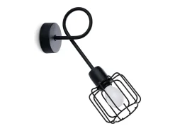 Sollux Lighting Aplique Para Pared-Lámparas de pared Celubi moderno de acero - 1 fuentes luminosas 4000K - L.15 x A.30 cm - Negro