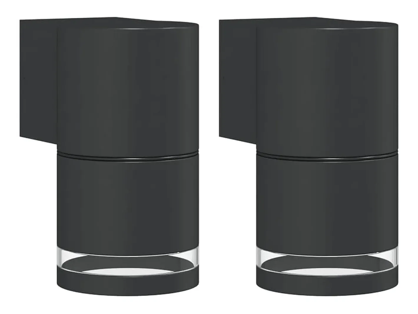 Aplique Para Pared-Lámparas de pared de exterior 2 uds aluminio fundido ES600351 Negro