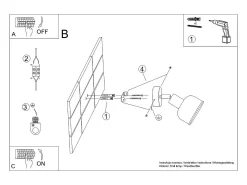 Sollux Lighting Aplique Para Pared-Lámparas De Pared Elba Desván De Acero - 1 Fuentes Luminosas - L.19 X A.17 Cm - Negro