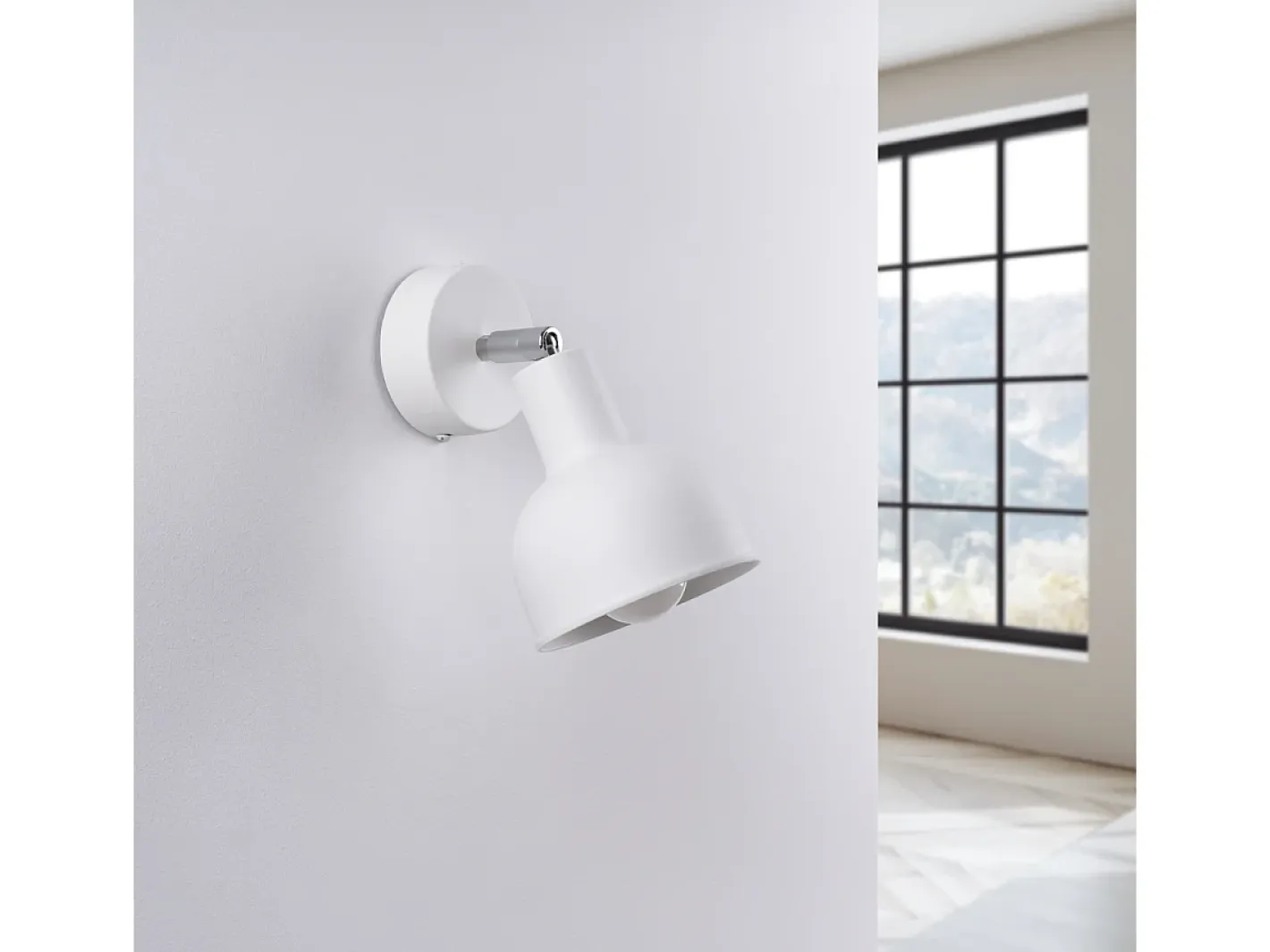 Sollux Lighting Aplique Para Pared-Lámparas De Pared Elba Desván De Acero - 1 Fuentes Luminosas - L.19 X A.17 Cm - Blanco