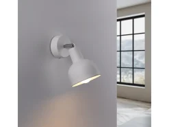 Sollux Lighting Aplique Para Pared-Lámparas De Pared Elba Desván De Acero - 1 Fuentes Luminosas - L.19 X A.17 Cm - Blanco