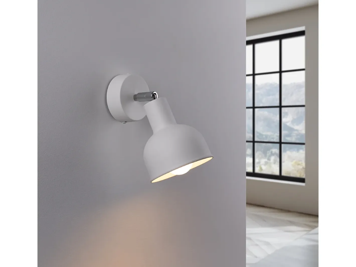 Sollux Lighting Aplique Para Pared-Lámparas De Pared Elba Desván De Acero - 1 Fuentes Luminosas - L.19 X A.17 Cm - Blanco